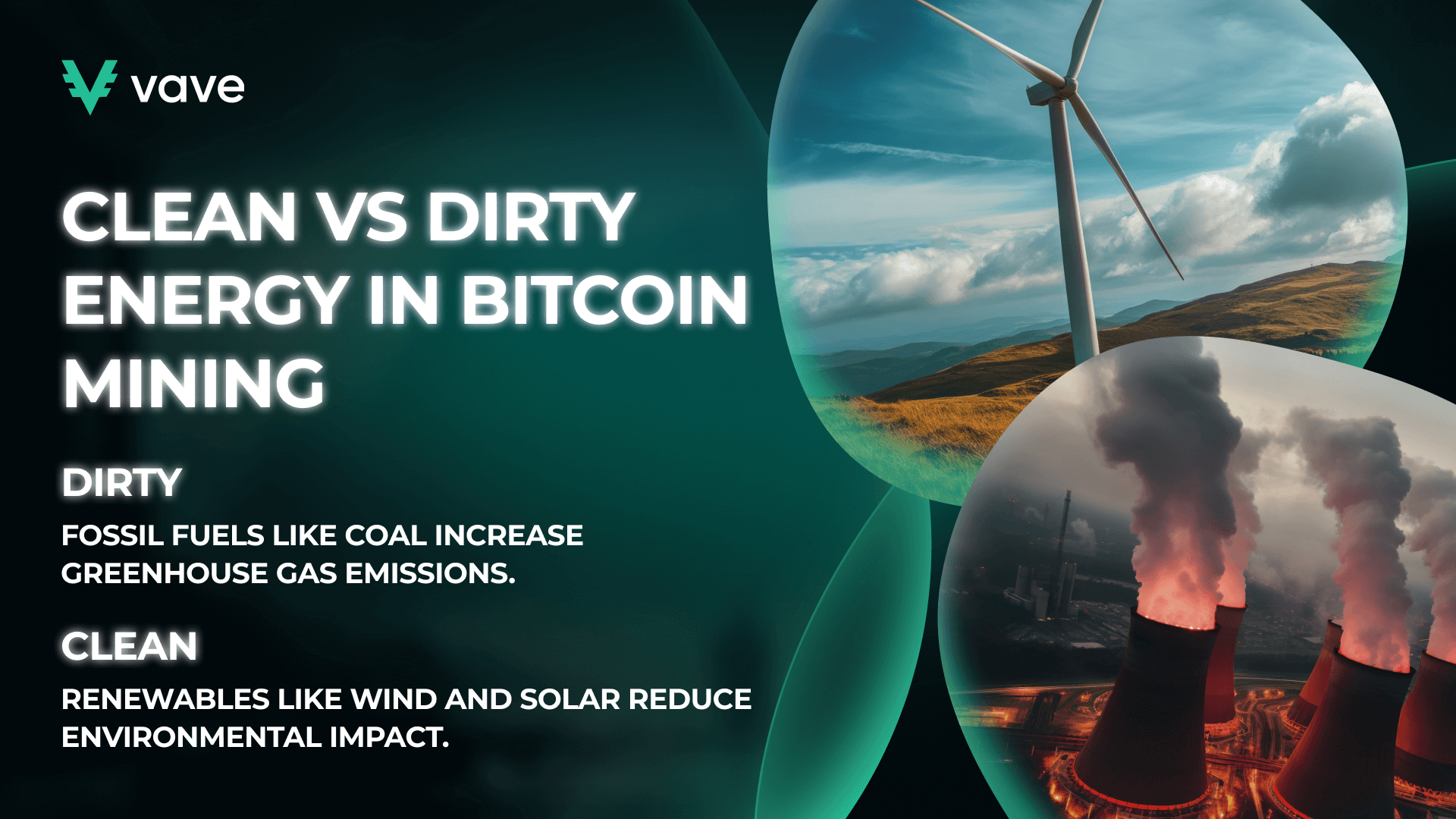 Clean vs dirty energy in bitcoin mining