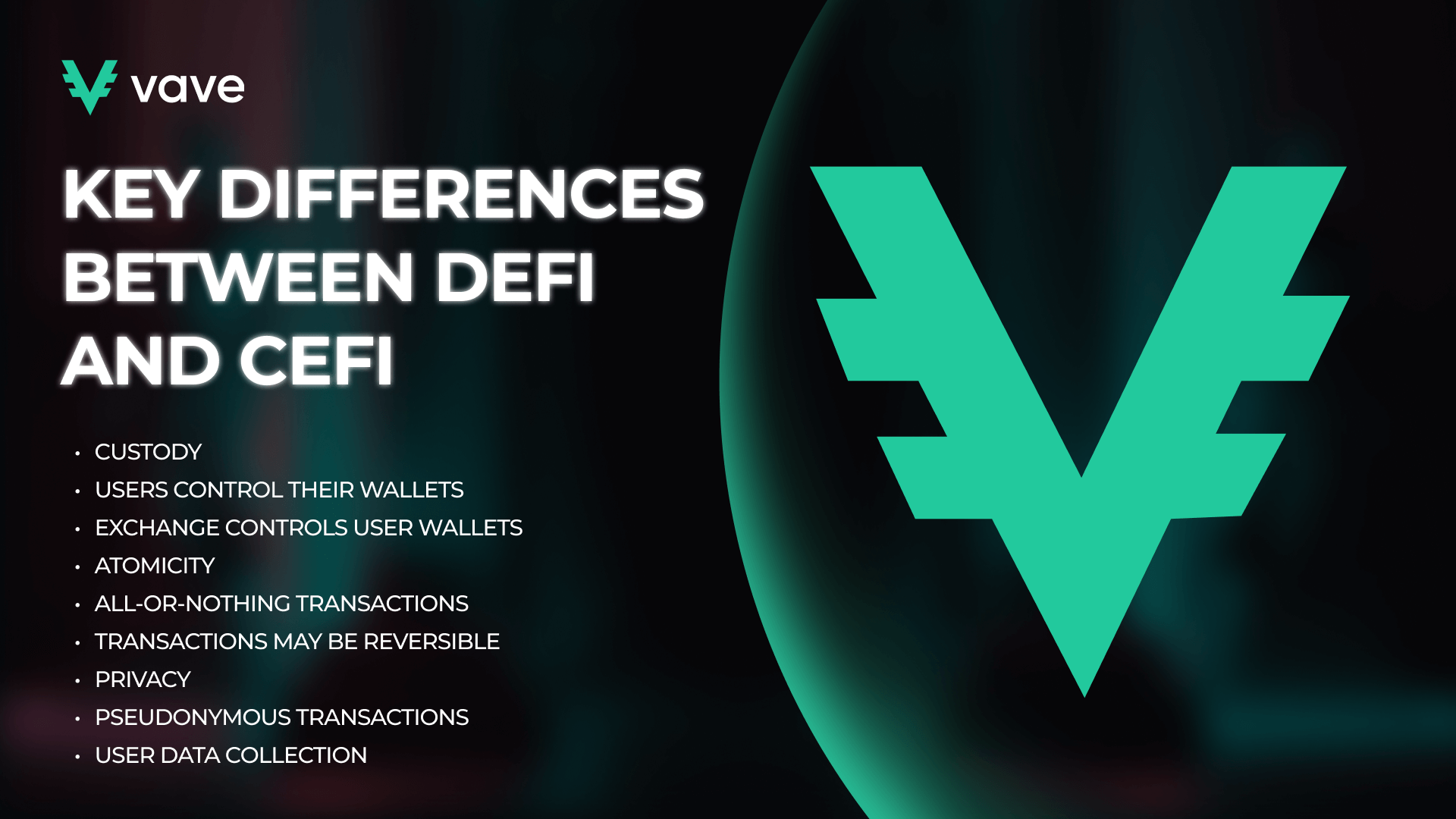 Key differences between DEFI and CEFI