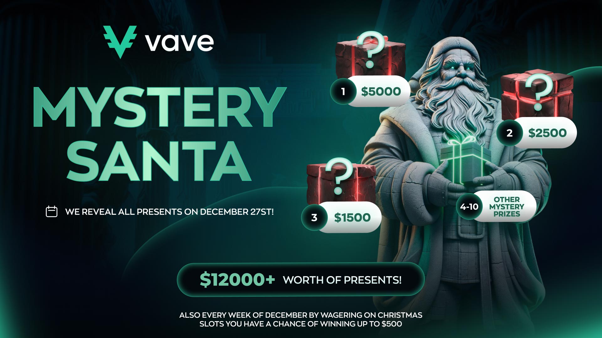 Mystery Santa Slot Tournament at Vave Casino