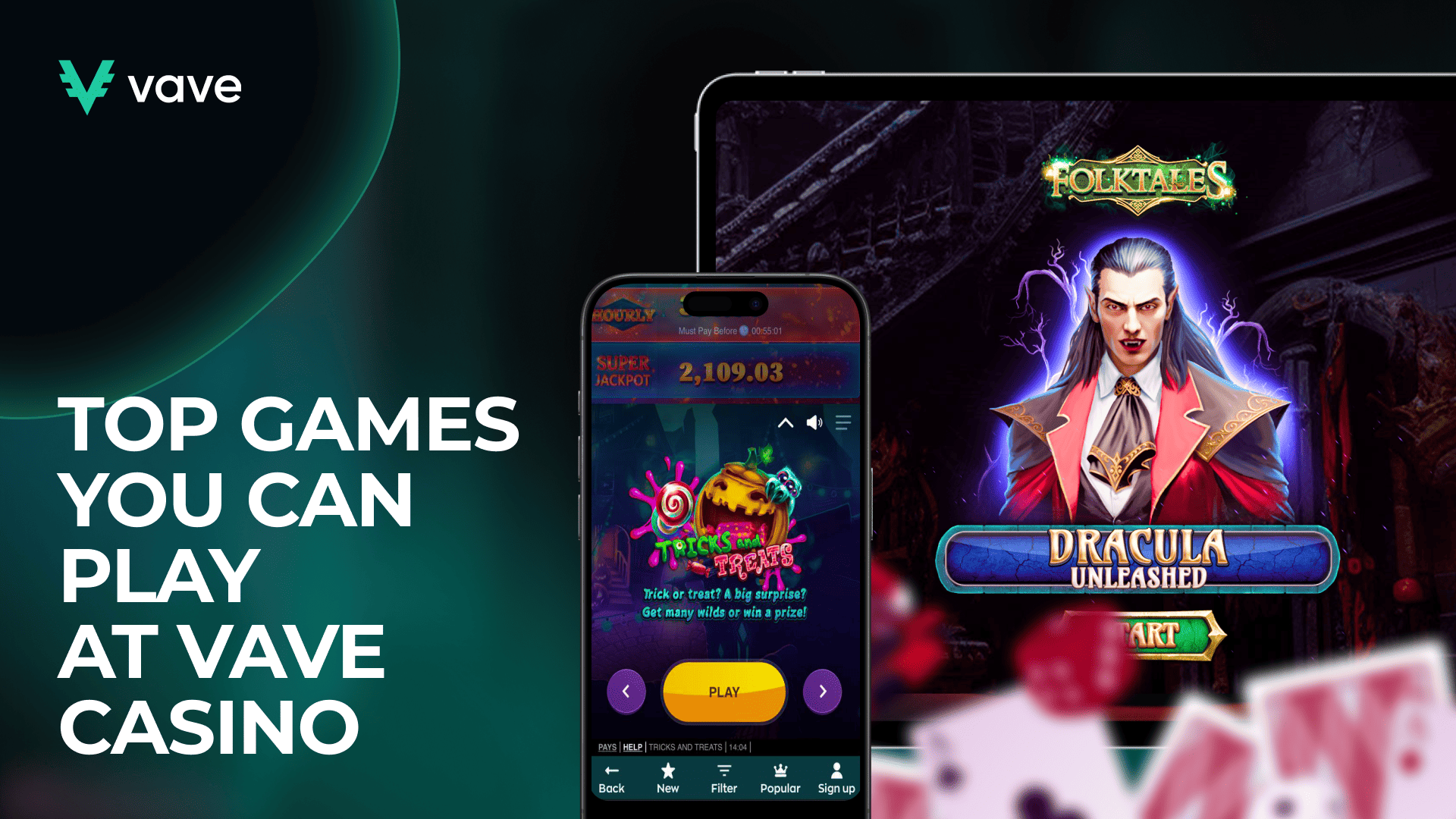 Top Games You Can Play at Vave Casino